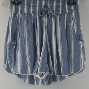 HOLLISTER SHORTS BLUE/WHITE W/POCKET SIZE S